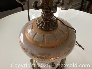 MaxSold Auction: Vintage French opaline glass painting lamp - West Vancouver (British Columbia, Canada) SELLER MANAGED Downsizing Online Auction - Duchess Avenue