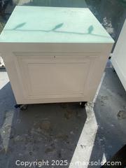 MaxSold Auction: White Set of two rolling tables - West Vancouver (British Columbia, Canada) SELLER MANAGED Downsizing Online Auction - Duchess Avenue