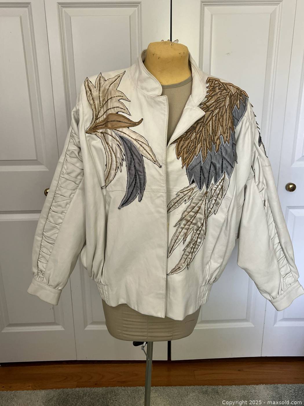 Judith Ann Creations Leather Jacket M for Saks Fifth Avenue