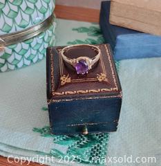 MaxSold Auction: 10k Gold Ring w Amethyst &#38; Clear Stones - Toronto (Ontario, Canada) SELLER MANAGED Estate Sale Online Auction - Roxton Road