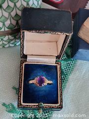 MaxSold Auction: 10k Gold Ring w Amethyst &#38; Clear Stones - Toronto (Ontario, Canada) SELLER MANAGED Estate Sale Online Auction - Roxton Road