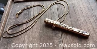 MaxSold Auction: 1928 Brand Gold-Tone Pencil Necklace - Toronto (Ontario, Canada) SELLER MANAGED Estate Sale Online Auction - Roxton Road