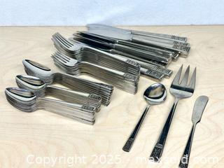 MaxSold Auction: International Deluxe Stainless Flatware. American Rose. 63pc - Toronto (Ontario, Canada) SELLER MANAGED Estate Sale Online Auction - Roxton Road