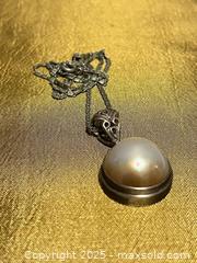 MaxSold Auction: Mabe (Blister / Half) Pearl Silver Necklace - Toronto (Ontario, Canada) SELLER MANAGED Estate Sale Online Auction - Roxton Road