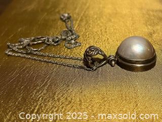 MaxSold Auction: Mabe (Blister / Half) Pearl Silver Necklace - Toronto (Ontario, Canada) SELLER MANAGED Estate Sale Online Auction - Roxton Road
