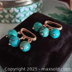 MaxSold Auction: Vintage 14k Gold Turquoise Earring Charms - Toronto (Ontario, Canada) SELLER MANAGED Estate Sale Online Auction - Roxton Road