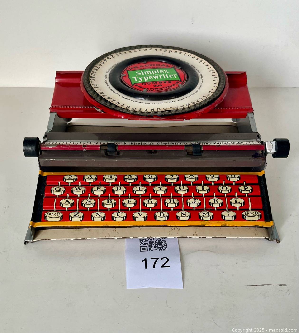 Jouet Machine à écrire Ancienne Simplex Modèle 300 – Début 1900 – États-Unis