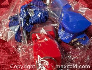 MaxSold Auction: blue and red plastic items new  - Inverary (Ontario, Canada) SELLER MANAGED Moving Online Auction - Battersea Road