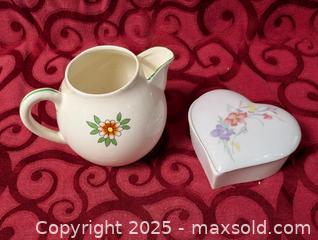 MaxSold Auction: Heart and Ceramic pitcher - Inverary (Ontario, Canada) SELLER MANAGED Moving Online Auction - Battersea Road