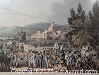 MaxSold Auction: Lithograph print framed under glasd - Inverary (Ontario, Canada) SELLER MANAGED Moving Online Auction - Battersea Road