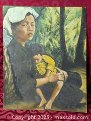 MaxSold Auction: original Painting on canvas of women and child  - Inverary (Ontario, Canada) SELLER MANAGED Moving Online Auction - Battersea Road
