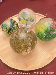MaxSold Auction: Glass Decorative Paperweights - Assorted Colors - Kingston (Ontario, Canada) SELLER MANAGED Downsizing Online Auction - Glenview Avenue