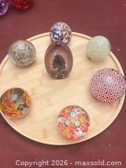 MaxSold Auction: Set of 7 Multicolor Glass Paperweights - Kingston (Ontario, Canada) SELLER MANAGED Downsizing Online Auction - Glenview Avenue