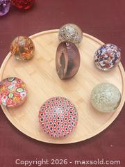 MaxSold Auction: Set of 7 Multicolor Glass Paperweights - Kingston (Ontario, Canada) SELLER MANAGED Downsizing Online Auction - Glenview Avenue