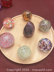 MaxSold Auction: Set of 7 Multicolor Glass Paperweights - Kingston (Ontario, Canada) SELLER MANAGED Downsizing Online Auction - Glenview Avenue