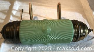 MaxSold Auction: 1940’s Green Glass Headboard Light - Victoria (British Columbia, Canada) SELLER MANAGED Estate Sale Online Auction - Carey Road