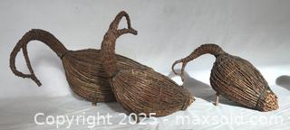 MaxSold Auction: 3 Cree Tamarack Goose (Geese) - Unique Hand Made - Victoria (British Columbia, Canada) SELLER MANAGED Estate Sale Online Auction - Carey Road