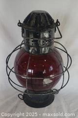 MaxSold Auction: Antique Railway Oil Lantern Large w/Ruby Red Glass Globe - H. L. Piper Montreal - Victoria (British Columbia, Canada) SELLER MANAGED Estate Sale Online Auction - Carey Road