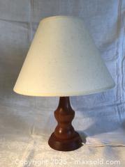 MaxSold Auction: Teak Table Lamp W/Shade - Victoria (British Columbia, Canada) SELLER MANAGED Estate Sale Online Auction - Carey Road