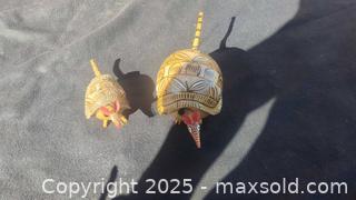 MaxSold Auction: ×2 Armadillo Bobble Heads, Folk Art Figures on Stakes (Pair) - Gananoque (Ontario, Canada) SELLER MANAGED Downsizing Online Auction -  Highway 2 West(STORAGE)                      