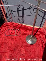 MaxSold Auction: 2 Freestanding Metal Towel Stands, Chrome/Silver Finish - Gananoque (Ontario, Canada) SELLER MANAGED Downsizing Online Auction -  Highway 2 West(STORAGE)                      
