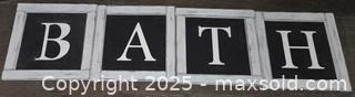 MaxSold Auction: ×4 Decorative Framed letters, B-A-T-H - Gananoque (Ontario, Canada) SELLER MANAGED Downsizing Online Auction -  Highway 2 West(STORAGE)                      