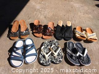 MaxSold Auction: 7 pairs of women's sandals - Gananoque (Ontario, Canada) SELLER MANAGED Downsizing Online Auction -  Highway 2 West(STORAGE)                      
