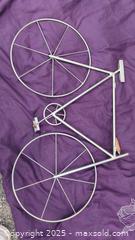 MaxSold Auction: Antique Wall-Mounted Metal Bicycle Sculpture, Matte Gray/Silver - Gananoque (Ontario, Canada) SELLER MANAGED Downsizing Online Auction -  Highway 2 West(STORAGE)                      