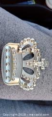 MaxSold Auction: Crown-Shaped Plated Steel Belt Buckle, Silver Finish, 3in - Gananoque (Ontario, Canada) SELLER MANAGED Downsizing Online Auction -  Highway 2 West(STORAGE)                      