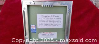 MaxSold Auction: Framed Pewter Lily Sculptures in Silver-Colored Metal Frame - Gananoque (Ontario, Canada) SELLER MANAGED Downsizing Online Auction -  Highway 2 West(STORAGE)                      