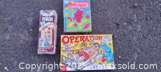 MaxSold Auction: Gummy Candy Lab STEM Kit, Operation Game & Tumble Tower - Gananoque (Ontario, Canada) SELLER MANAGED Downsizing Online Auction -  Highway 2 West(STORAGE)                      