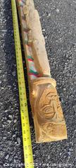 MaxSold Auction: Hand-Carved Wooden Pole / Totem Fragment, 41–42 in - Gananoque (Ontario, Canada) SELLER MANAGED Downsizing Online Auction -  Highway 2 West(STORAGE)                      