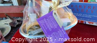 MaxSold Auction: Hand Cream and Bath Set in Decorative Gift Box - Gananoque (Ontario, Canada) SELLER MANAGED Downsizing Online Auction -  Highway 2 West(STORAGE)                      