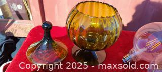 MaxSold Auction: IKEA LED Filament Globe Light Bulbs E26/E27 - 2-Pack and green candy jar with lid - Gananoque (Ontario, Canada) SELLER MANAGED Downsizing Online Auction -  Highway 2 West(STORAGE)                      