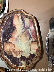 MaxSold Auction: Lithographed Tin/Metal Serving Tray - Mother and Child Portrait and 3 serving utensils - Gananoque (Ontario, Canada) SELLER MANAGED Downsizing Online Auction -  Highway 2 West(STORAGE)                      