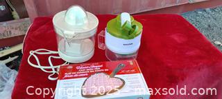 MaxSold Auction: Manual Food Chopper, Electric Juicer and Heart-Shaped Frying Pan - Gananoque (Ontario, Canada) SELLER MANAGED Downsizing Online Auction -  Highway 2 West(STORAGE)                      