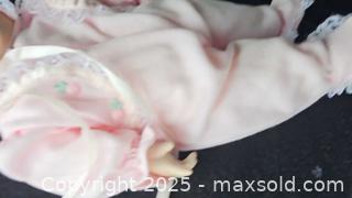 MaxSold Auction: Porcelain Baby Doll - Pink Outfit & Bonnet, Unknown Brand - Gananoque (Ontario, Canada) SELLER MANAGED Downsizing Online Auction -  Highway 2 West(STORAGE)                      