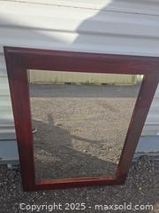 MaxSold Auction: Rectangular Wall Mirror, Dark Wood Frame, 29 x 22 in - Gananoque (Ontario, Canada) SELLER MANAGED Downsizing Online Auction -  Highway 2 West(STORAGE)                      