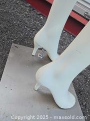 MaxSold Auction: Retail Mannequin Lower Legs/Feet on Metal Base, Off-White - Gananoque (Ontario, Canada) SELLER MANAGED Downsizing Online Auction -  Highway 2 West(STORAGE)                      