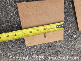 MaxSold Auction: Set of 3 MDF Square Bases with Center Slot, 6x6 in, Natural - Gananoque (Ontario, Canada) SELLER MANAGED Downsizing Online Auction -  Highway 2 West(STORAGE)                      