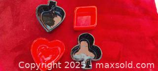 MaxSold Auction: Set of 4 Glazed Ceramic Serving Dishes, Red & Black - Gananoque (Ontario, Canada) SELLER MANAGED Downsizing Online Auction -  Highway 2 West(STORAGE)                      