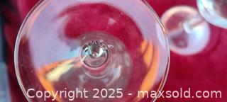 MaxSold Auction: Set of 8 Stemmed Cordial/Small Wine Glasses with Gilt Rim - Gananoque (Ontario, Canada) SELLER MANAGED Downsizing Online Auction -  Highway 2 West(STORAGE)                      