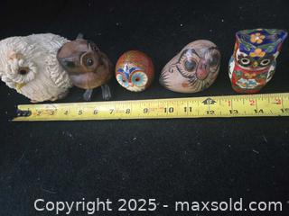 MaxSold Auction: Set of Decorative Owls - Gananoque (Ontario, Canada) SELLER MANAGED Downsizing Online Auction -  Highway 2 West(STORAGE)                      