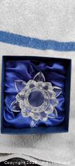 MaxSold Auction: Sorelle Fine Porcelain Clear Crystal Lotus  Tealight Candle Holder - Gananoque (Ontario, Canada) SELLER MANAGED Downsizing Online Auction -  Highway 2 West(STORAGE)                      