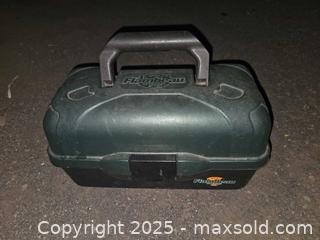 MaxSold Auction: Tackle box and 2 reels - Gananoque (Ontario, Canada) SELLER MANAGED Downsizing Online Auction -  Highway 2 West(STORAGE)                      