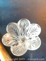 MaxSold Auction: Tapered Gold Pillar Candle with Glass Flower-Shaped Holder - Gananoque (Ontario, Canada) SELLER MANAGED Downsizing Online Auction -  Highway 2 West(STORAGE)                      