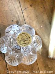 MaxSold Auction: Tapered Gold Pillar Candle with Glass Flower-Shaped Holder - Gananoque (Ontario, Canada) SELLER MANAGED Downsizing Online Auction -  Highway 2 West(STORAGE)                      