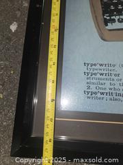 MaxSold Auction: Typewriter Decorative Frame for wall - Gananoque (Ontario, Canada) SELLER MANAGED Downsizing Online Auction -  Highway 2 West(STORAGE)                      
