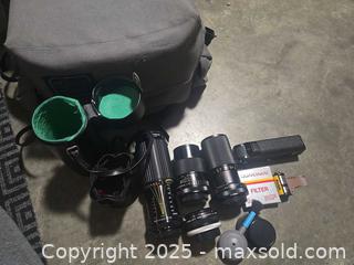 MaxSold Auction: Vintage 35mm SLR Accessory Lot: Lenses, Bag, Cases, Filter - Gananoque (Ontario, Canada) SELLER MANAGED Downsizing Online Auction -  Highway 2 West(STORAGE)                      