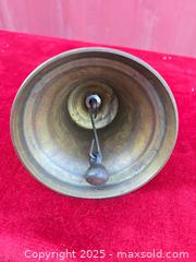 MaxSold Auction: Vintage Brass Hand Bell with Turned Wood Handle - Gananoque (Ontario, Canada) SELLER MANAGED Downsizing Online Auction -  Highway 2 West(STORAGE)                      